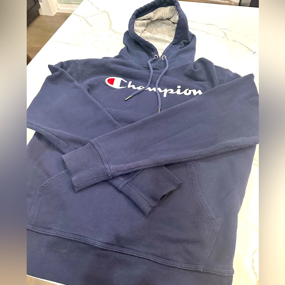 Navy blue Champion hoodie
